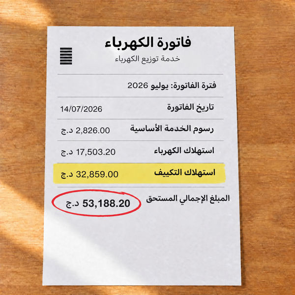 فاتورة كهرباء ومياه في الصيف