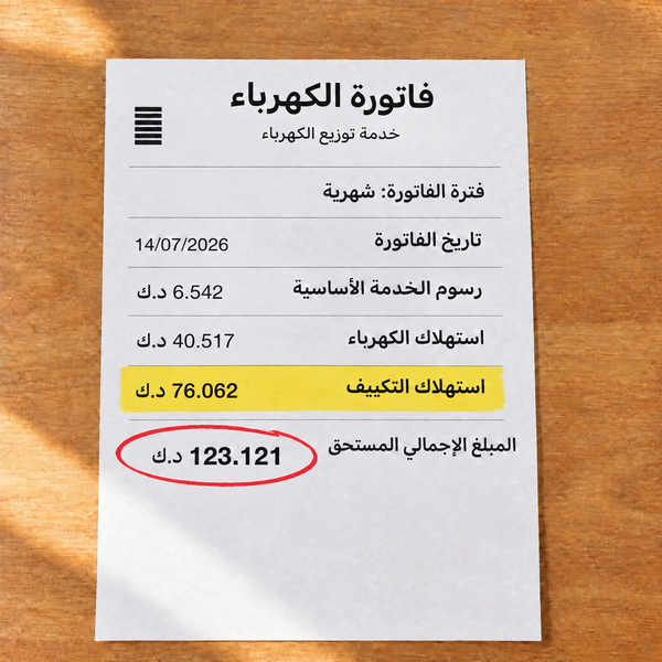 فاتورة كهرباء ومياه في الصيف