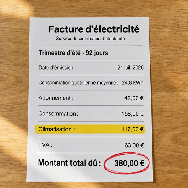 Une facture d'électricité d'été