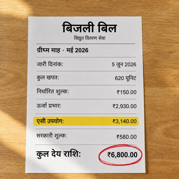 गर्मियों का बिजली का बिल