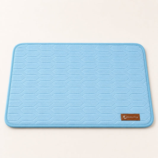 BarklyPaw cooling mat in light blue