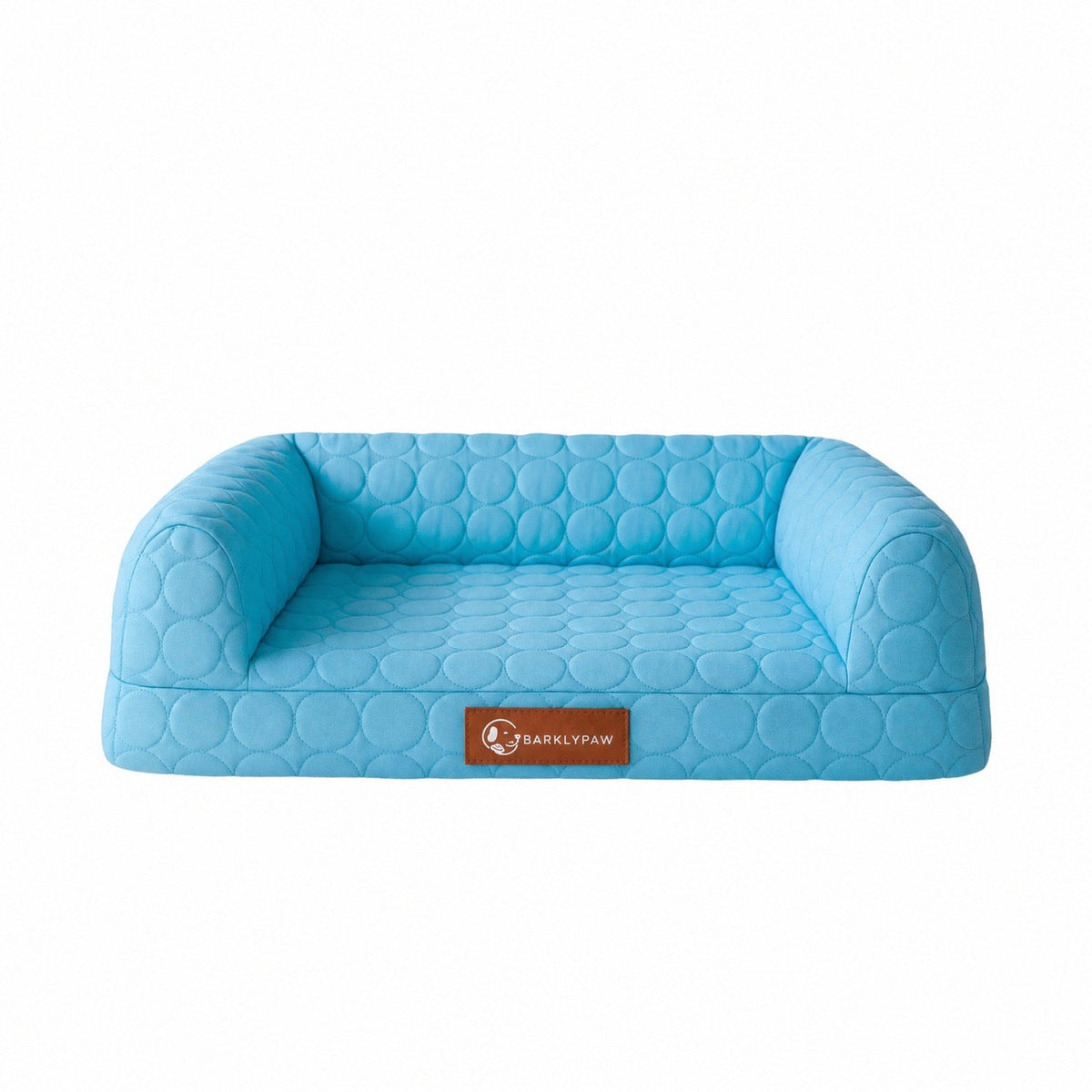 Cooling orthopedic dog bed in light blue